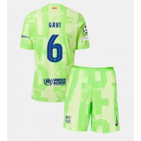 Dres Barcelona Paez Gavi #6 Tretina pre deti 2024-25 Krátky Rukáv (+ trenírky)